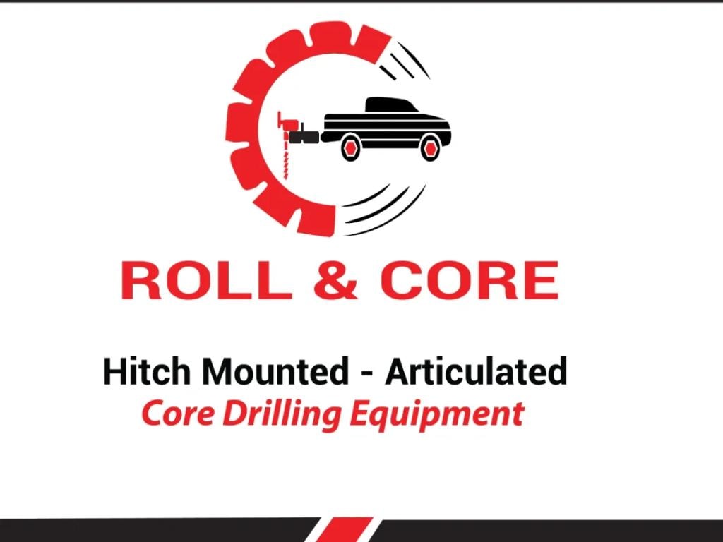 Roll and Core hitch mounted articulated core drilling equipment logo